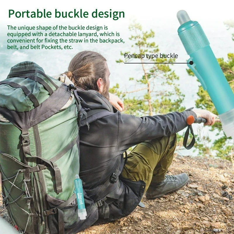 0.01 Um Membrane Solutions Purifier Personal Hiking Camping Outdoor Survival Portable Life Water Filter Straw