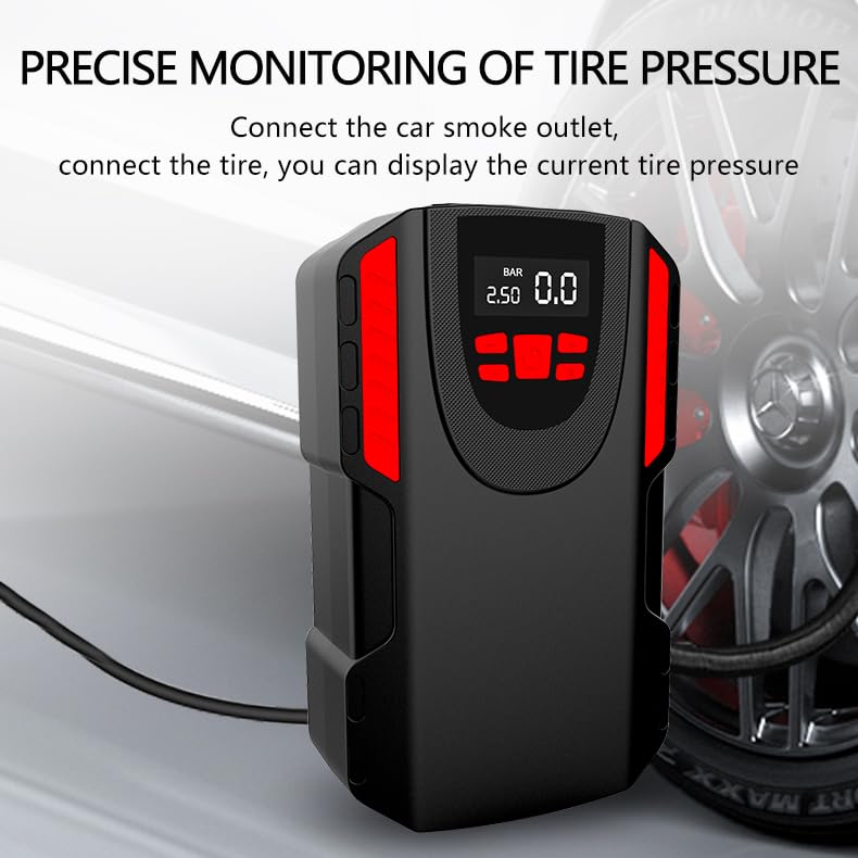 LONLEEYU Tire Inflator, Portable Air Compressor Air Pump for Car Tires, 8003