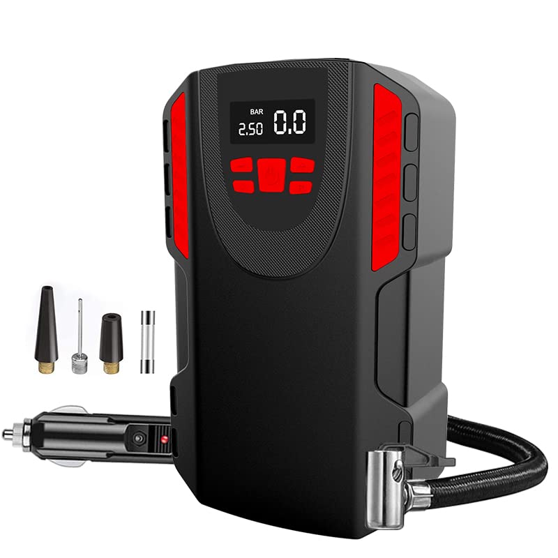LONLEEYU Tire Inflator, Portable Air Compressor Air Pump for Car Tires, 8003