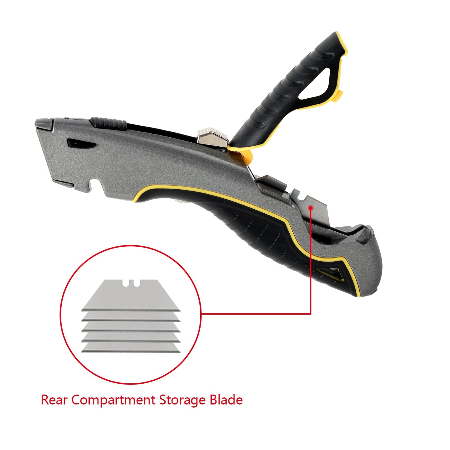 Foldable knife with full blade compartment