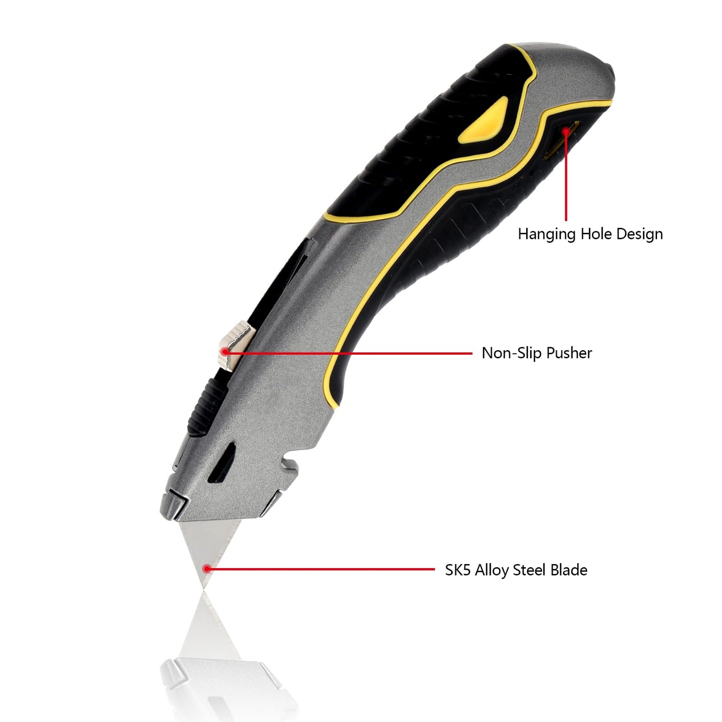 Foldable knife with full blade compartment