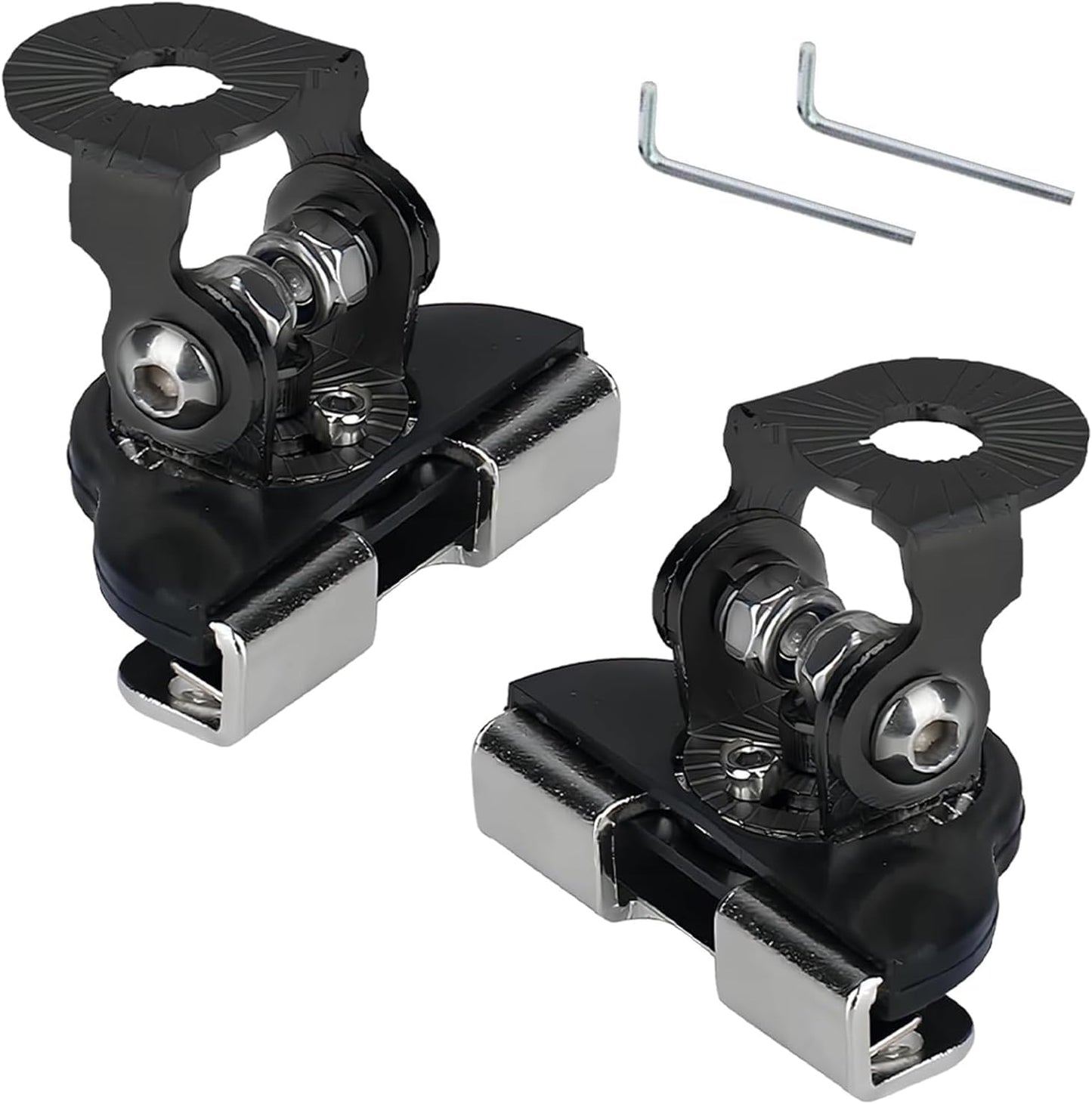 2 PCS Car Hood Light Bar Non-Destructive Fixing Bracket, Waterproof Adjustable Spotlight LED Work Light Base Buffer Fixed Column Mounting Bracket, Auxiliary Lighting Accessories (Black)