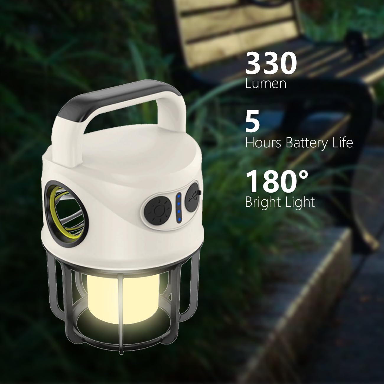LED Camping Lantern Rechargeable, Portable LED Battery Powered Camping Light, Waterproof Tent Light with 6 Light Modes, 2400mAh Power Bank Lantern Flashlight for Hiking, Hurricane Emergency