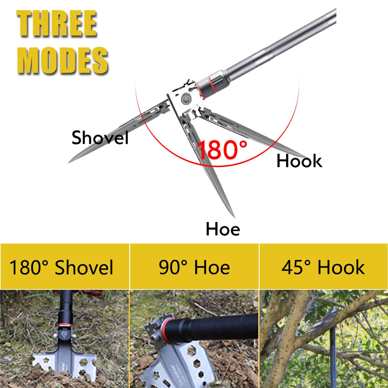 LONLEEYU Folding Survival Shovel