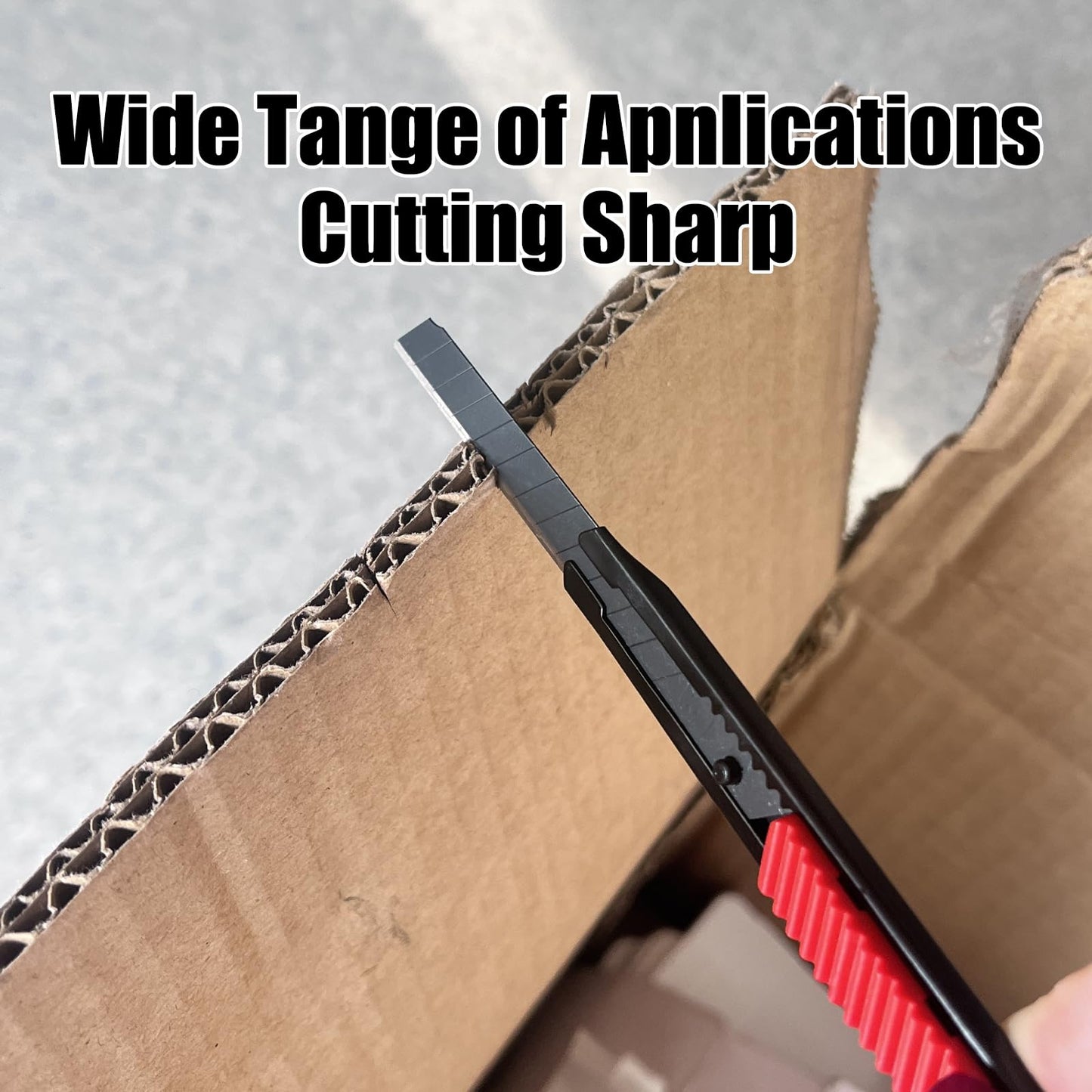 Metal Box Cutter Body, with Safety Lock (Black White)