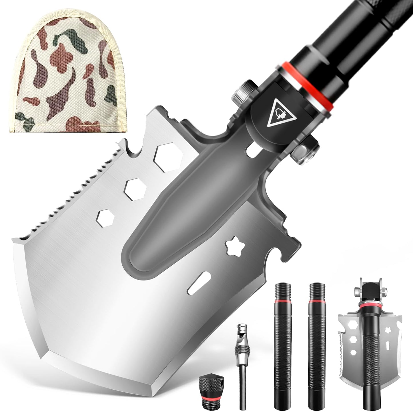 LONLEEYU Folding Survival Shovel