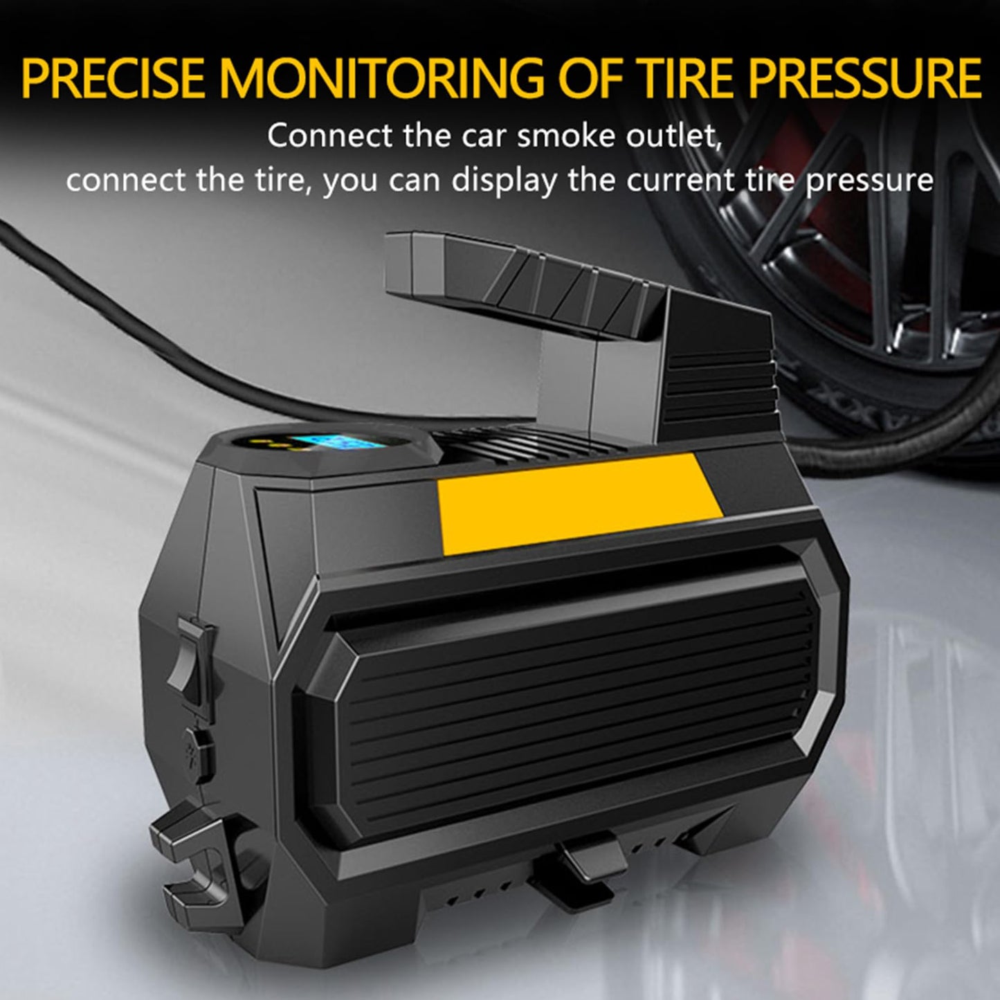 LONLEEYU Tire Inflator, Portable Air Compressor Air Pump for Car Tires, 8001
