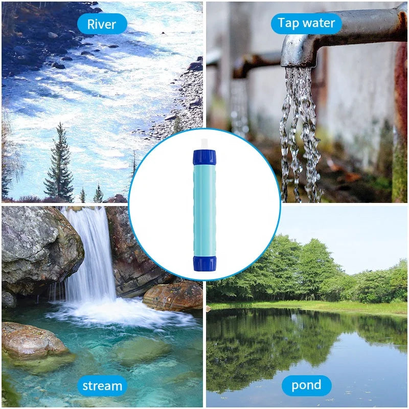 Filterwell Hiking Personal Mini Survival Camping Outdoor Water System Emergency Life Portable Water Filter Filtration Straw