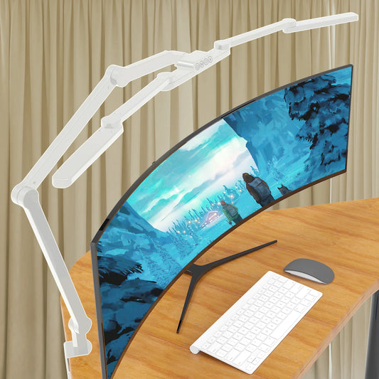 Luxury Indoor Office Home Hotel Reading Room Design Monitor Desktop Screen Foldable Adjustable Metal Led Desk Lamp Table Light