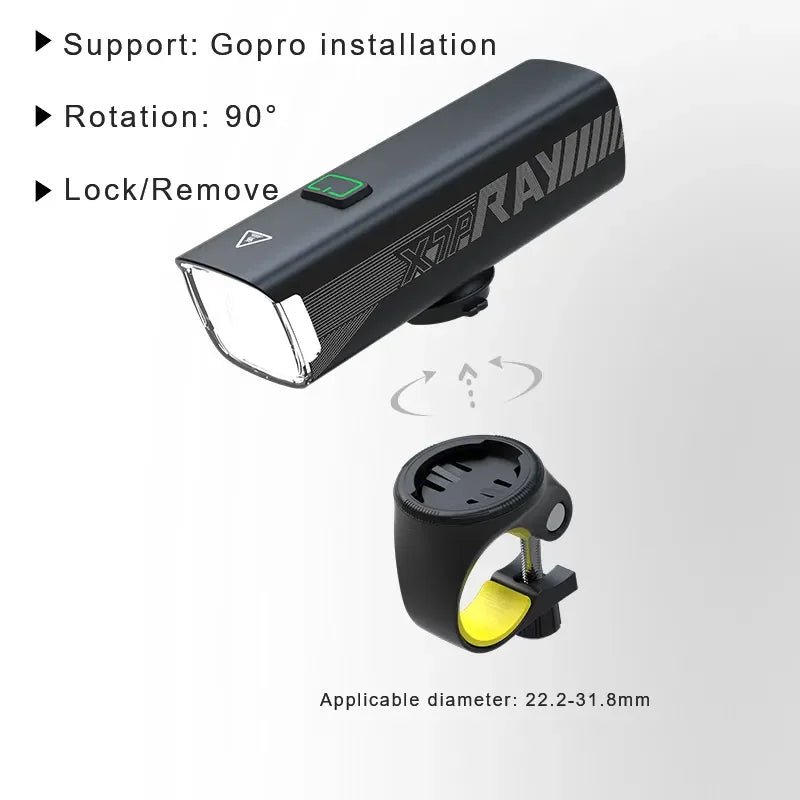 Cycling Equipment Bike Accessories LED Lights 2600mAH USB Rechargeable Bicycle Headlights Waterproof Rating Bike Front Light