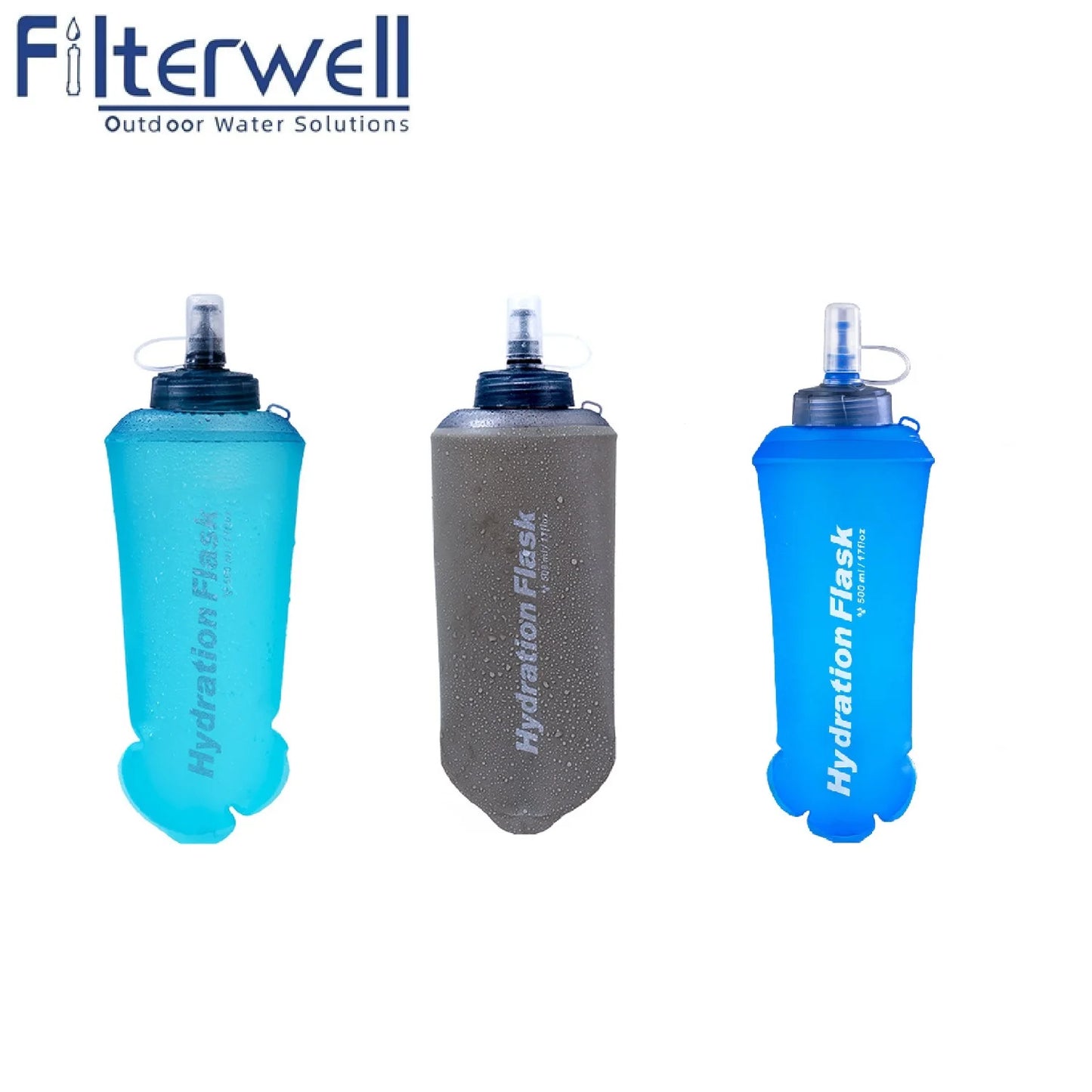 700ML  Sport  Run Flexible Outdoor Filter Pouch Camping Hydration Flask