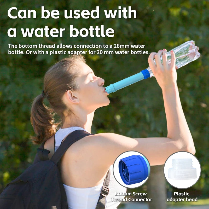 UF Membrane Waterfilter Portable Mini Survival Water Filter Straw Emergency Outdoor Camping Hiking Water Filter System