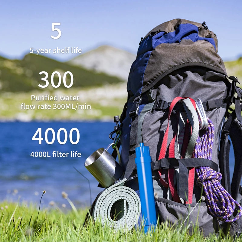 Filterwell UF Membrane Mini Hiking Outdoor Camping Water Filter Personal Portable Life Water Filter Straw