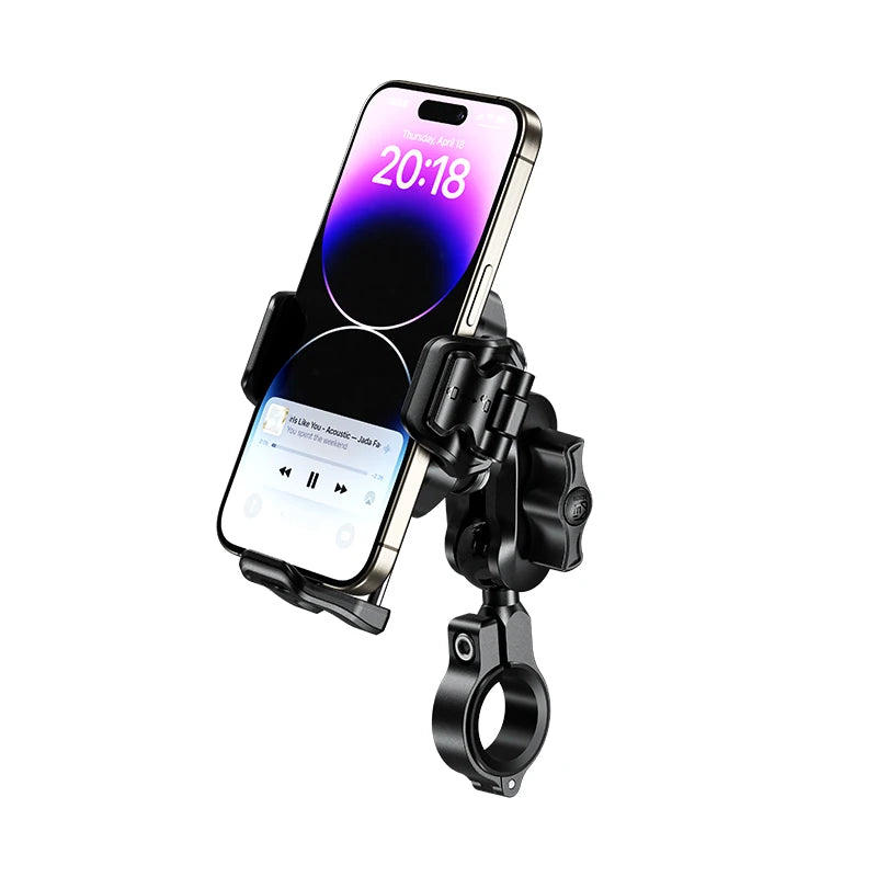 Shockproof Mini Bike Phone Holder Waterproof 360 Rotation Adjustable Motorcycle Phone Mount Fit for 5.4-7.2 Inch Phone