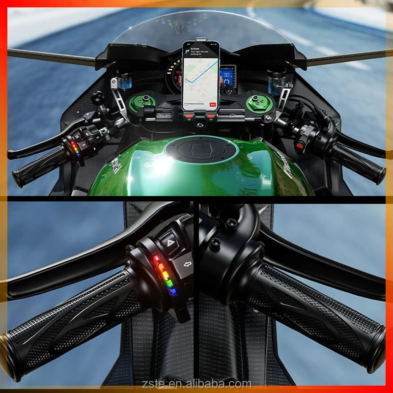 Heated Motorcycle Handlebars Universal Mount Motorcycle 12V Motorcycle Fast Electric Heating Handlebars