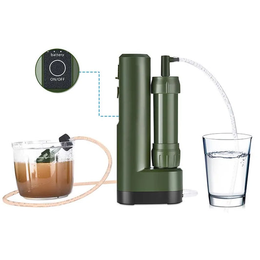 Filterwell 0.01 Micron Personal Drinking Mini Camping Portable Electric Water Filter Purifier Life Water Straw for Camping