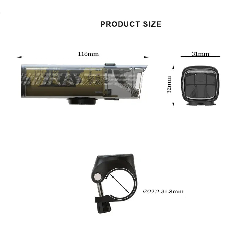 Cycling Equipment Bike Accessories LED Lights 2600mAH USB Rechargeable Bicycle Headlights Waterproof Rating Bike Front Light