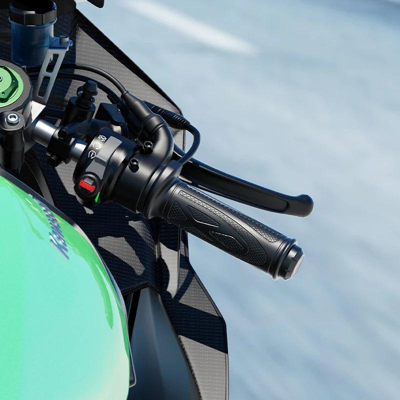 2024 New Fast Electric Heated Motorcycle Handlebar IP66 Waterproof Modified Adjustable Temperature Universal Anti Skid Handlebar
