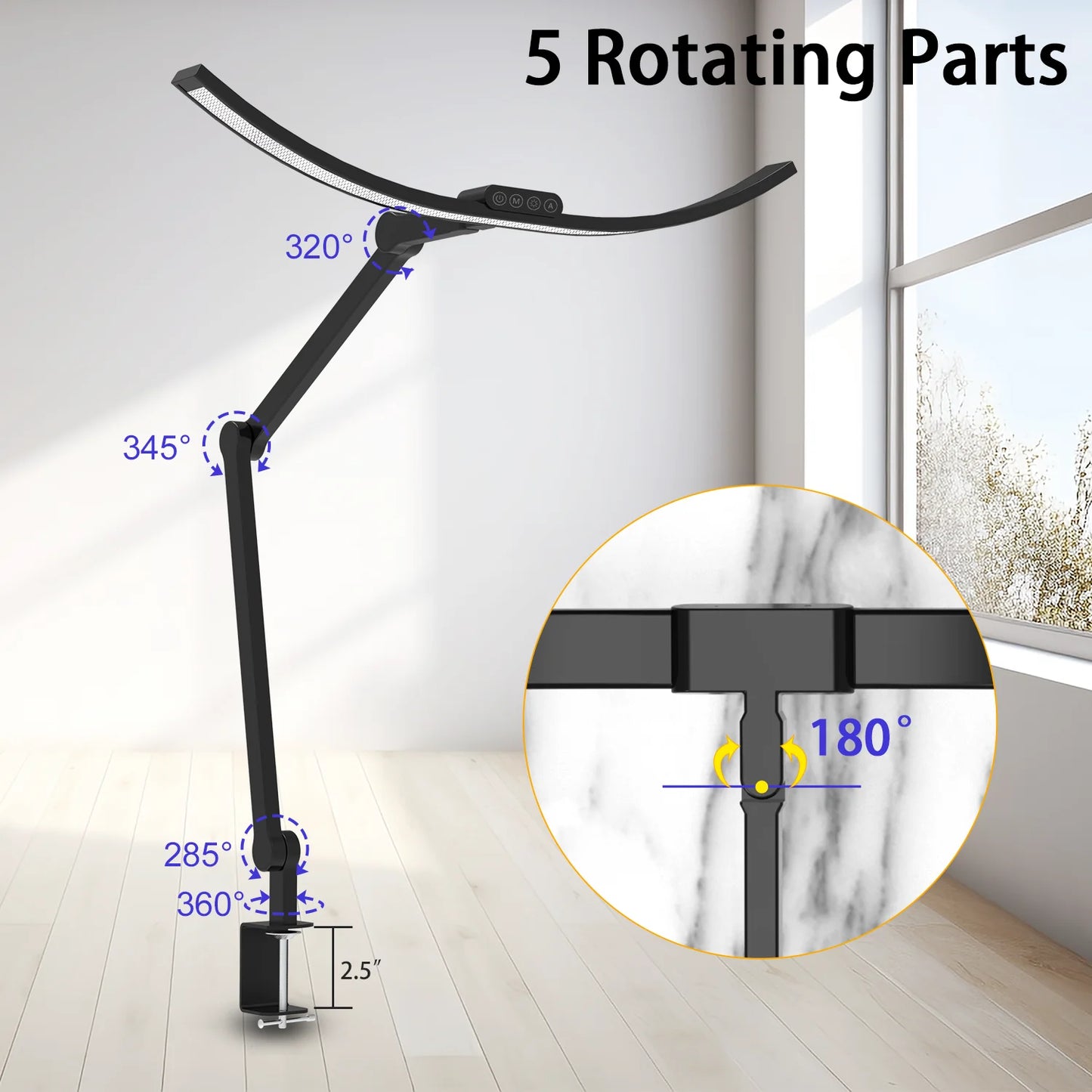 Super Bright Table Lamp Adjustable LED Desk Lamp for Reading Home Office Bedroom Lamp Light