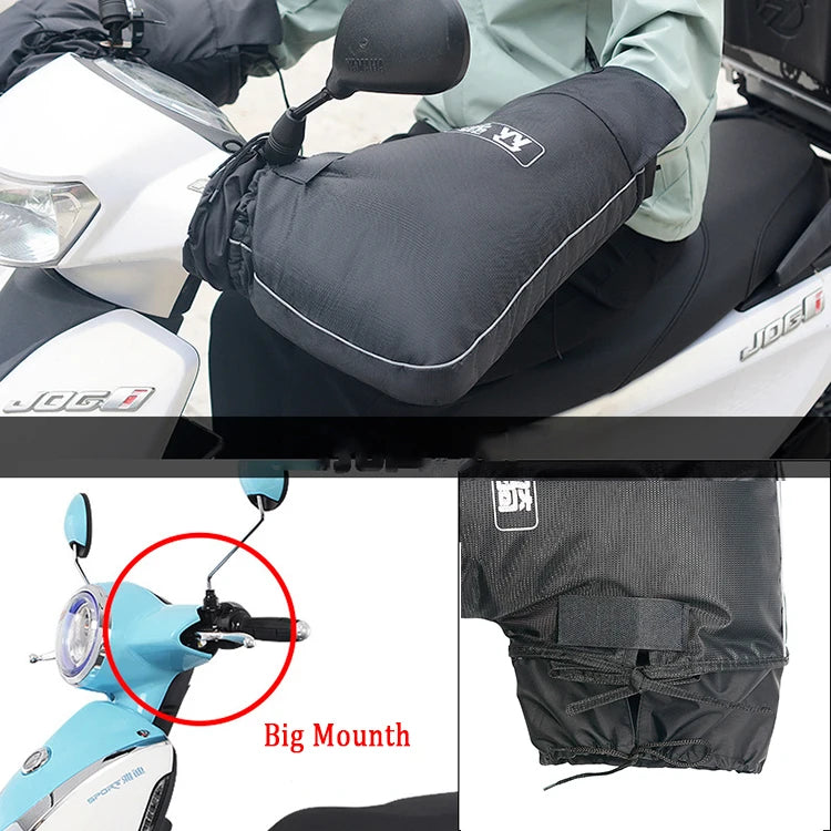 Winter Waterproof Motorcycle Gloves Scooter Warm Handle Bar Hand Muffs Mitts Cover for Bike for Motorbody Systems