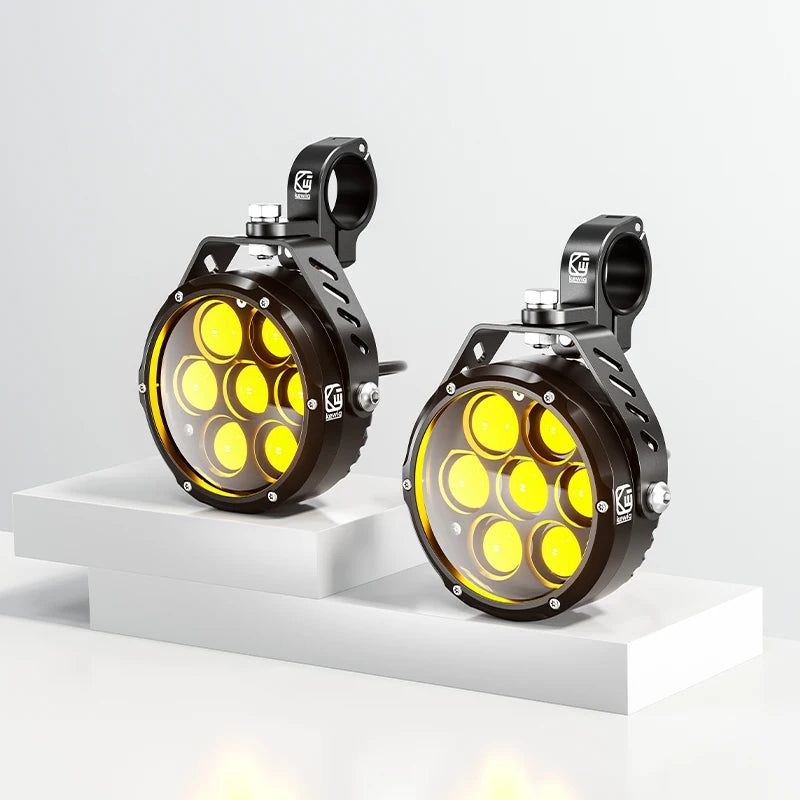 12V Motorcycle LED Light 60W Auxiliary Led Spotlights Fog/Flashing Lights for Motorcycle White Yellow Motorbike Led Lights