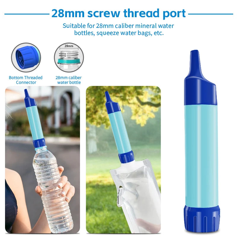 Filterwell Hiking Personal Mini Survival Camping Travel Emergency Life Portable Outdoor Water Filter Filtration Straw