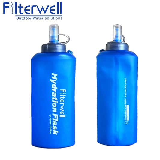 700ML  Sport  Run Flexible Outdoor Filter Pouch Camping Hydration Flask