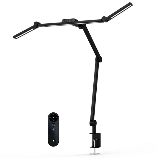 LED Desk Lamp for Office Home, Eye-Caring Desk Light With Stepless Dimming Adjustable Flexible Side Table Lamps for Bedrooms
