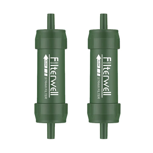 Filterwell Two PCS Backpack Emergency Survival Portable Personal Hiking Camping Travel Outdoor Life Water Filter Straw