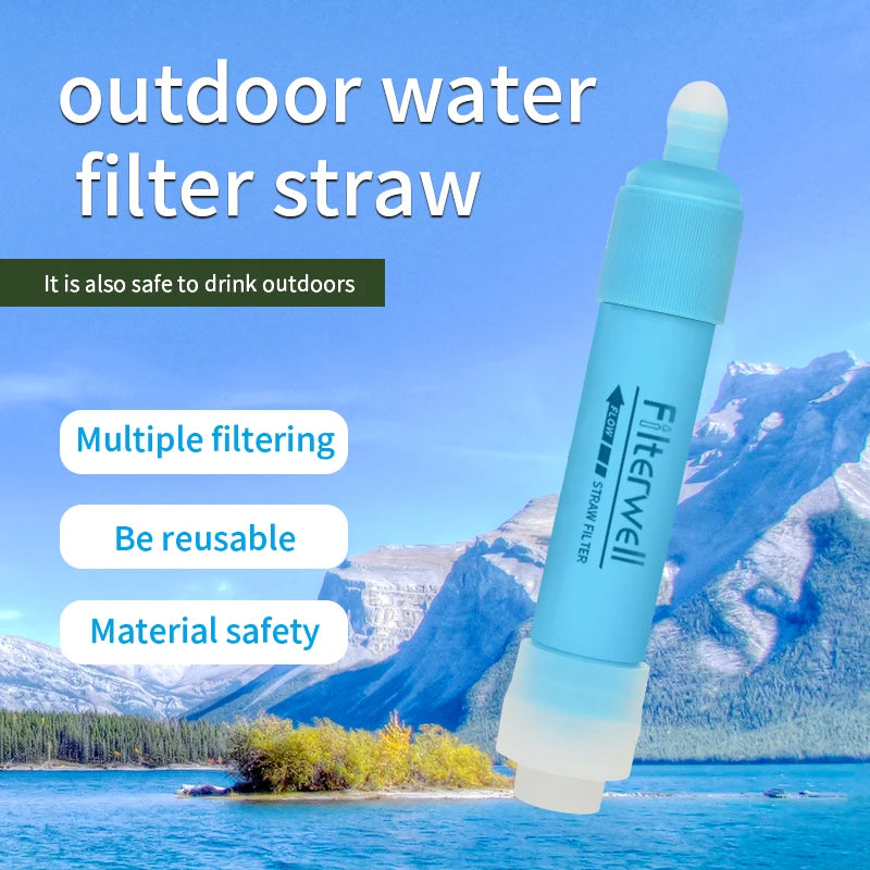 Filterwell 0.01 Um Membrane Hiking Emergency Camping Outdoor Survival Personal Portable Life Water Filter Straw