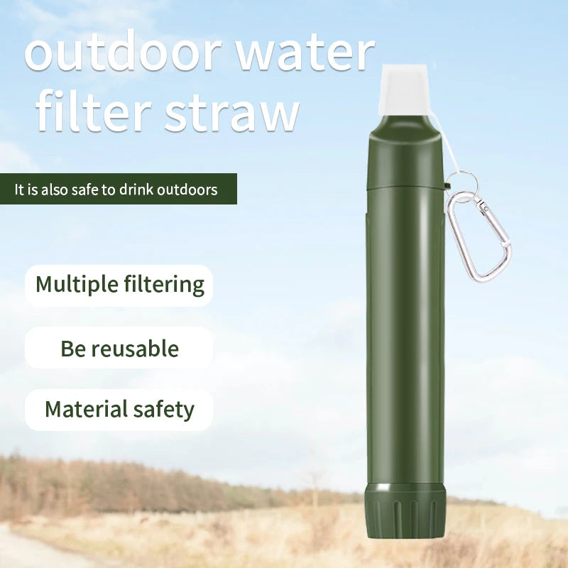 Water Purification Water Filtration Emergency Camping Portable Outdoor Life Survival Water Purifier Filter Straw Manufacturer