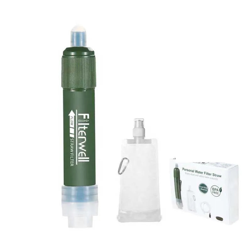 Filterwell Outdoor Camping Mini Portable Personal Water Filtration Filter Straw Camping Water Filters