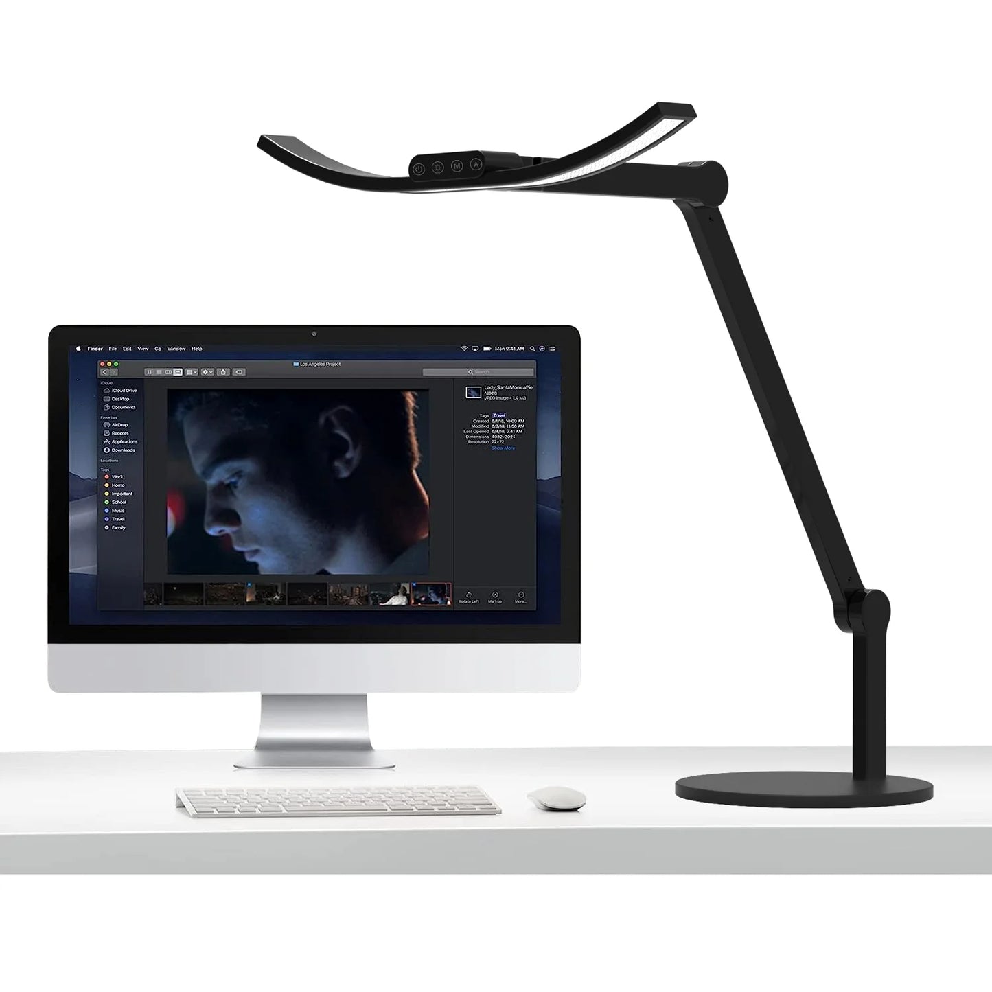 E-Reading Eye-Care Table Desk Lamp with Swing Arm Adjustable Folding Led Desk Lamp for Home Office