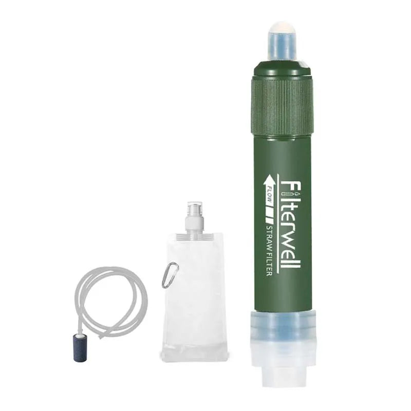 Filterwell Outdoor Camping Mini Portable Personal Water Filtration Filter Straw System