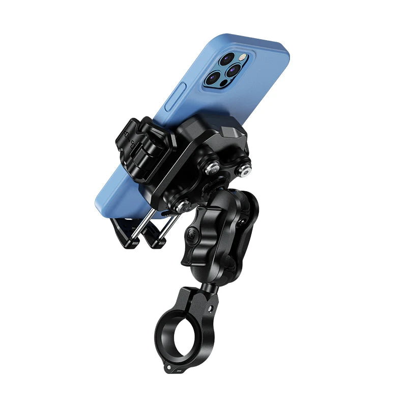 Shockproof Mini Bike Phone Holder Waterproof 360 Rotation Adjustable Motorcycle Phone Mount Fit for 5.4-7.2 Inch Phone