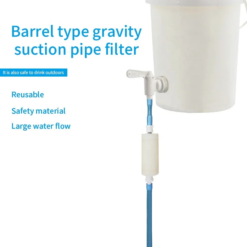 Filterwell 0.01 Micron Membrane Plastic Bucket Gravity Water Filter Straw