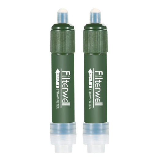 Filterwell 2 in 1 case  Outdoor Camping Portable Personal Water Filtration Filter Straw   for Survival  Backpack  Hiking