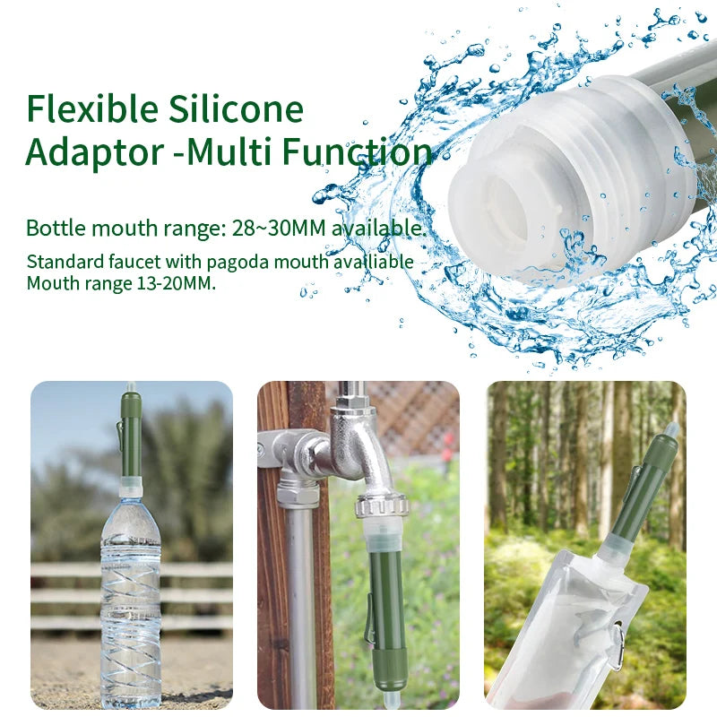 Filterwell 4PCS Mini Personal Hiking Portable Personal Emergency Life Outdoor Survival Water Filter Straw