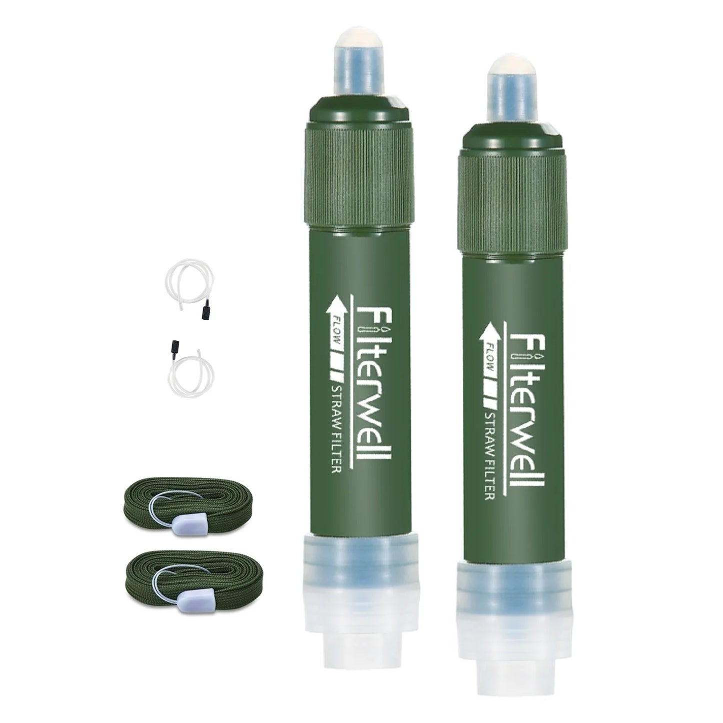 Filterwell 2 in 1 case  Outdoor  Emergency Portable Personal Water Filtration Filter Straw  Purifier  Survival Gear