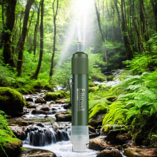 Filterwell UF Mini Portable Survival Water Filter Straw Emergency Outdoor Camping & Hiking Water Filter System