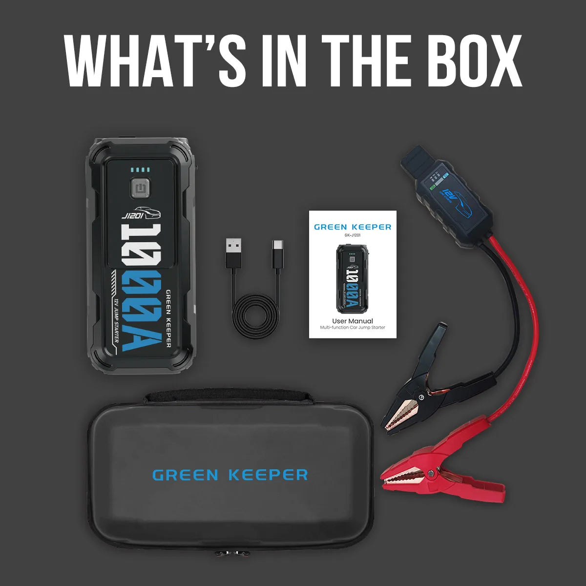 UltraSafe Fit Extreme Temperatures Super Capacitor 1000A Jump Starter Power Bank With Led Light