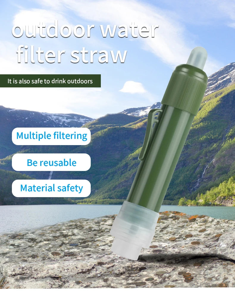 Filterwell Outdoor Camping Mini Portable Personal Water Filtration Filter Straw System