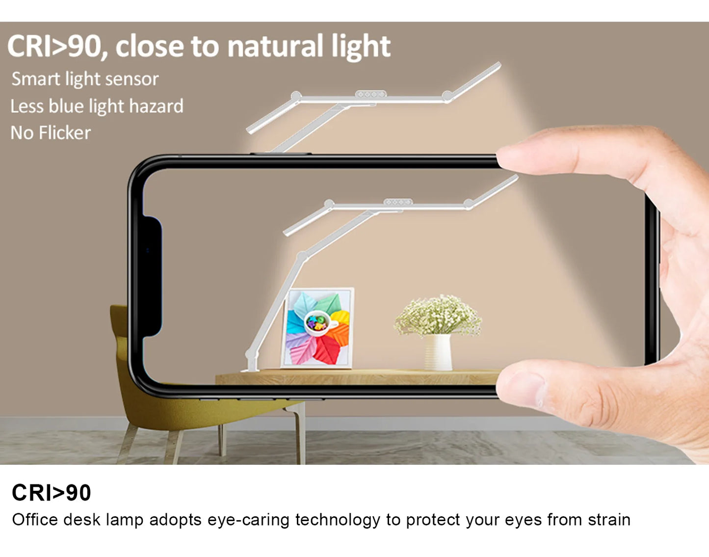 Four Section Led Desk Lamp with Clamp