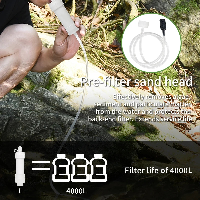 Filterwell Outdoor Camping Hiking Travel  Emergency Personal Portable Survival Life Water Filter Purifier Straw