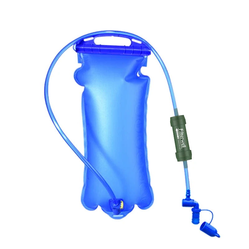 Hiking Outdoor Portable Hydration Bladder Water Purifier Gravity Water Filter Bag