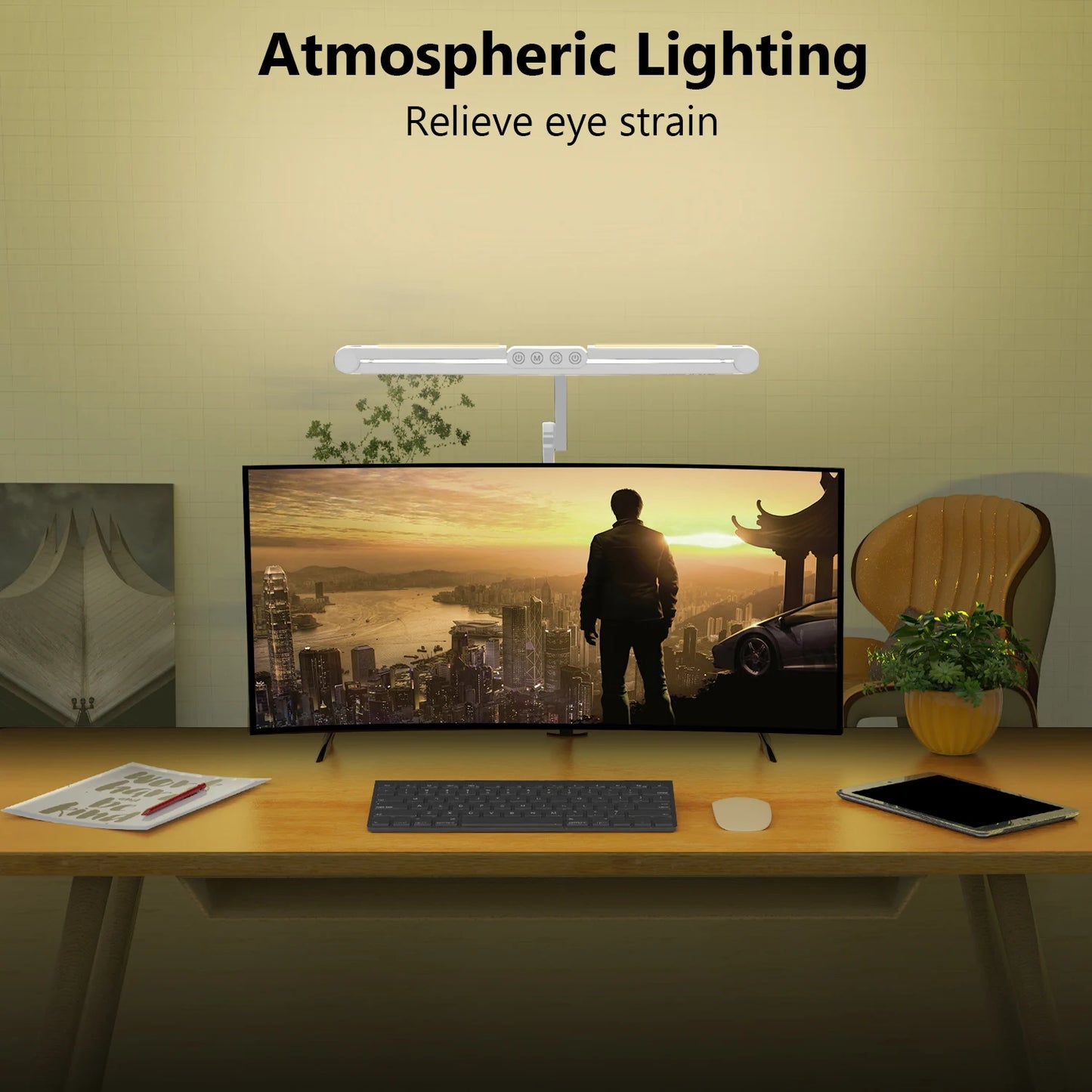 Four Section Led Desk Lamp with Clamp