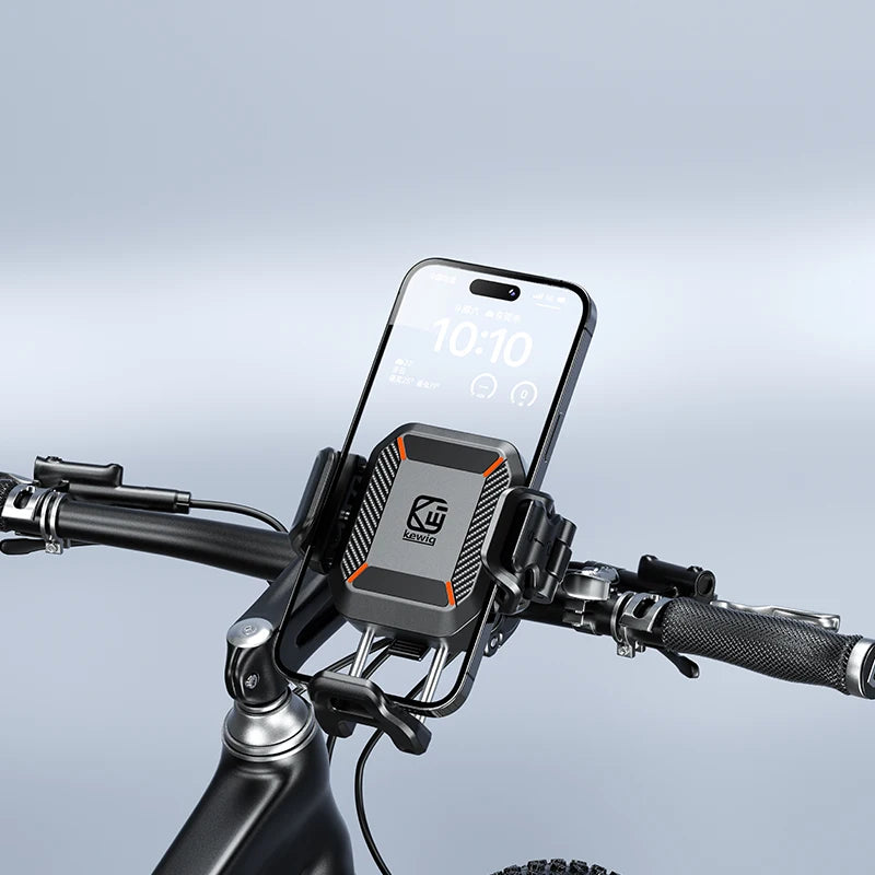 Shockproof Mini Bike Phone Holder Waterproof 360 Rotation Adjustable Motorcycle Phone Mount Fit for 5.4-7.2 Inch Phone