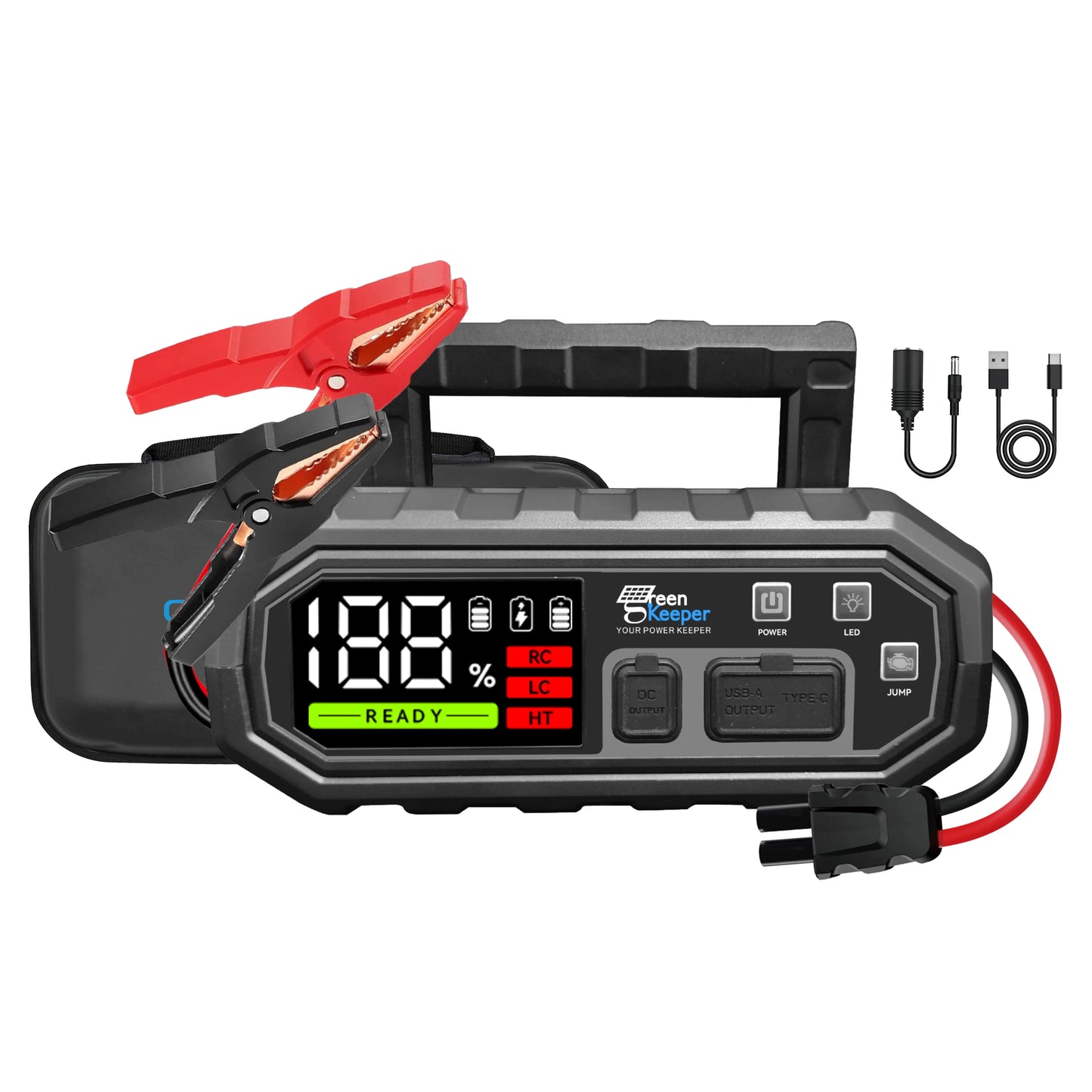 UltraSafe Car Battery Jump Starter Fit Extreme Temperatures Super Capacitor 4000A Battery Jump Starter With Led Light