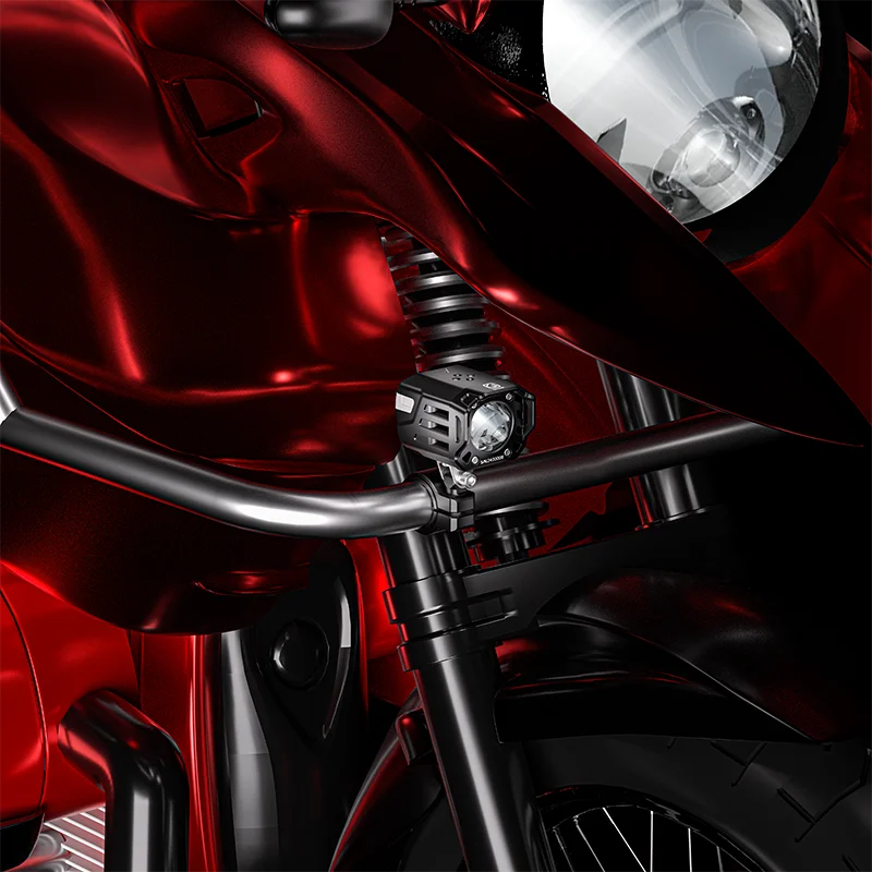 2024 New Super Bright Auxiliary Dual Spotlight Waterproof Breathing Light Motorcycle Modification Equipped Spotlight