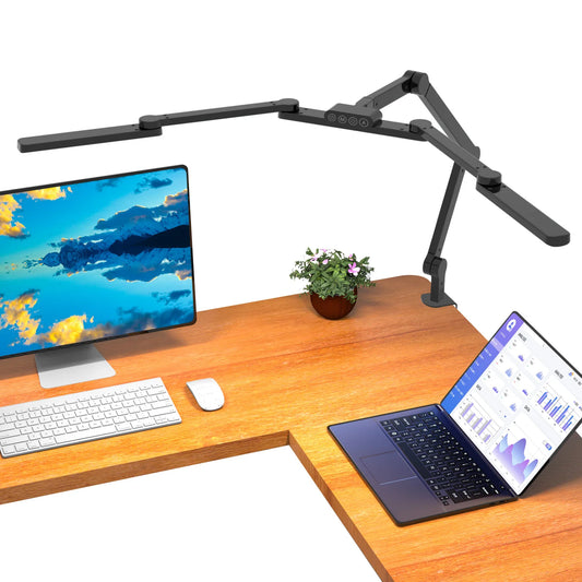 LED Desk Lamp for Home Office, 24W Remote Control Computer Desk Light Bright Desktop Lamp Multi Lighting Modes Study Lamp Luxury